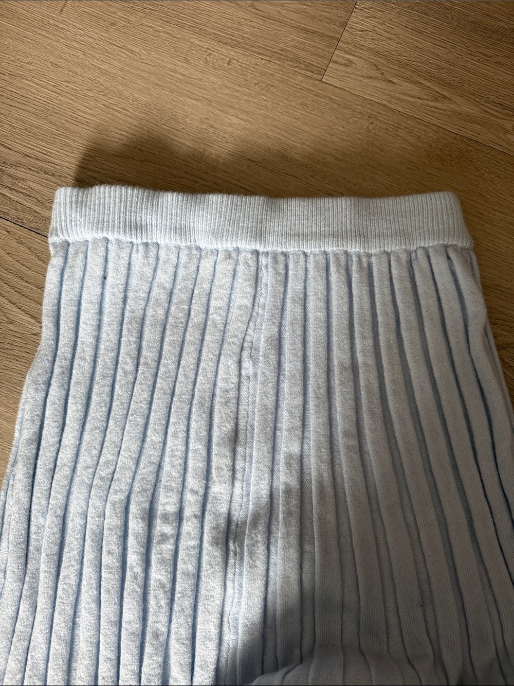 Commense Light Blue Ribbed Knit Maxi Skirt - Picture 3 of 5